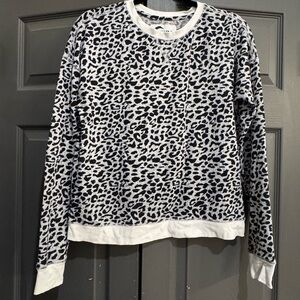 ZYIA Black and Gray Leopard Print Top